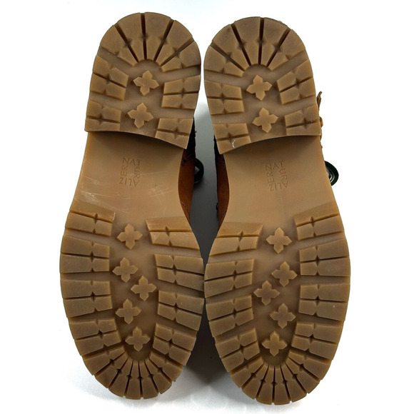 Naturalizer Jac Water Repellent Tawny Brown Suede Ankle Combat Boots Women's 10M - Picture 12 of 12